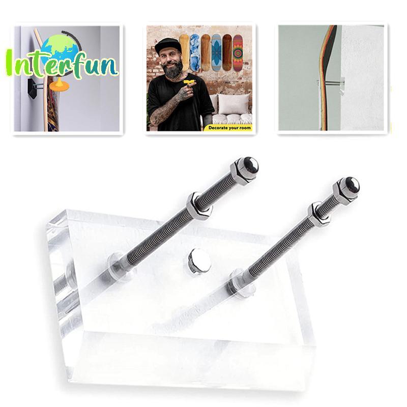 [InterfunB] Suporte De Parede Para Skate De Display Armazenamento De Luxo Ra Placa Acrílico Reforçado [Novo]
