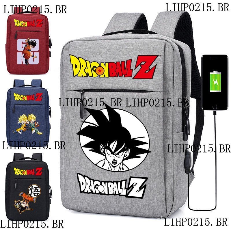 Mochila Anime Dragon Ball Z para Mulheres, Mochila Escolar Portátil para Homens, Versão Coreana, Mochila de Viagem para