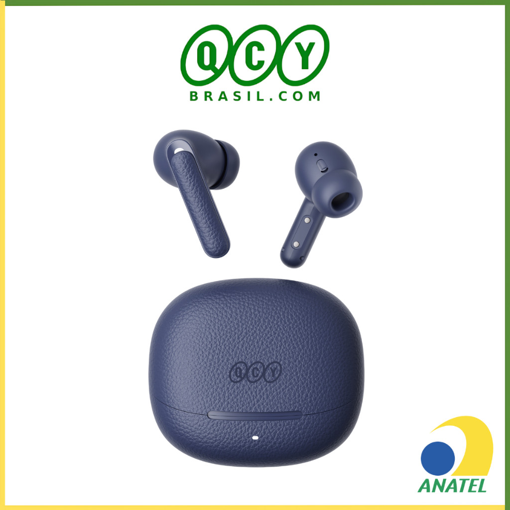 Fone QCY HT15 Buds ANC, Bluetooth 5.4 Sem Fio, 25 Hrs de Bateria, Modo Transparência, IPX4