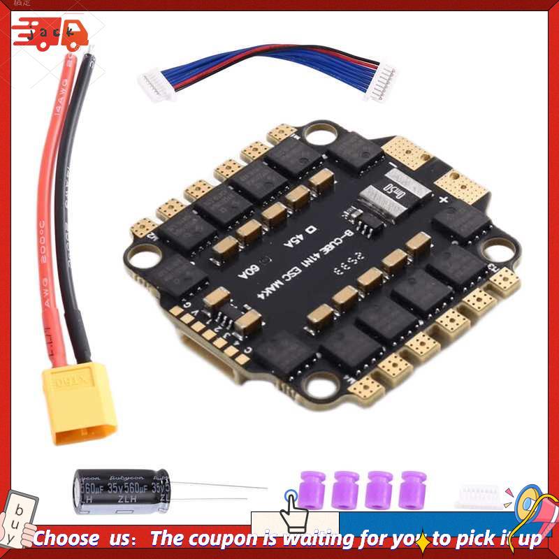 Para FPV Racing Drone UAV F4 Flight Compatível 4IN1 60A ESC Controlador De Velocidade Do Motor Sem Escova 3-6S Bateria O