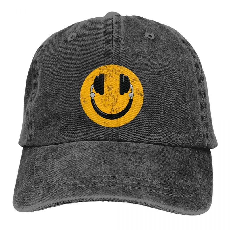 DJ Disc Jockey Music Dater Multicolor Chapéu Repicado Feminino Boné Sorriso Personalizado Viseira Chapéus De Proteção