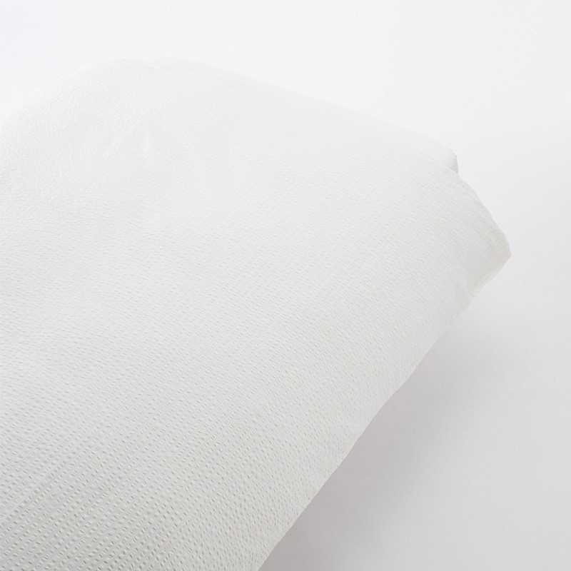 MUJI Conjunto de cama de algodão lavado Seersucker, peça única, algodão puro, 200 * 230 cm, verão duplo