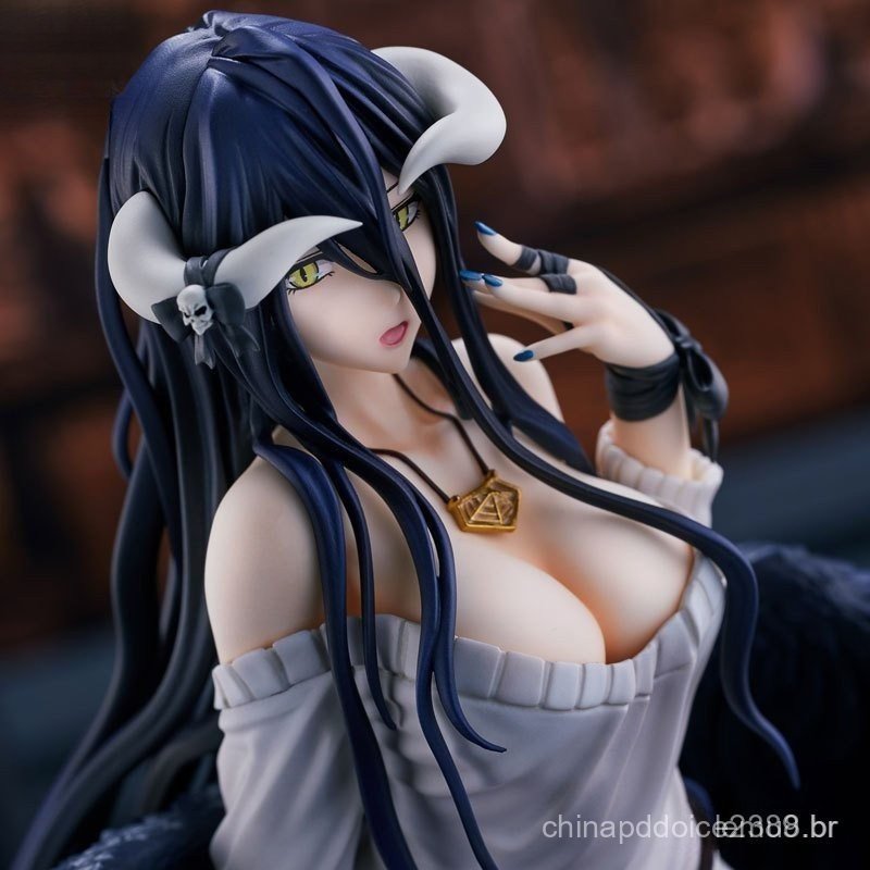 Figura de Anime 2025 "OVERLORD" Temporada 3 Albedo 22cm Versão so-bin Material PVC Figura de Brinquedo Bonco