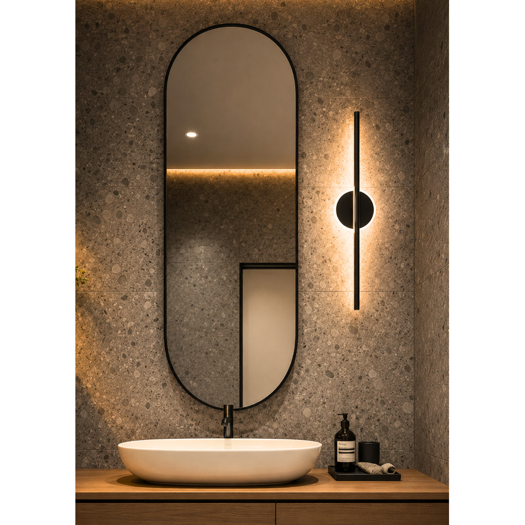 Luminária Barra 24 Watts Led 3 Cores 40cm Arandela Parede Teto Preta Gimpo Kjbd-258-preto