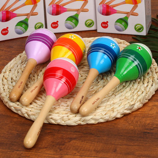 Atividades de jardim de infância instrumentos musicais crianças brinquedos calmantes martelo de areia chocalho de madeir