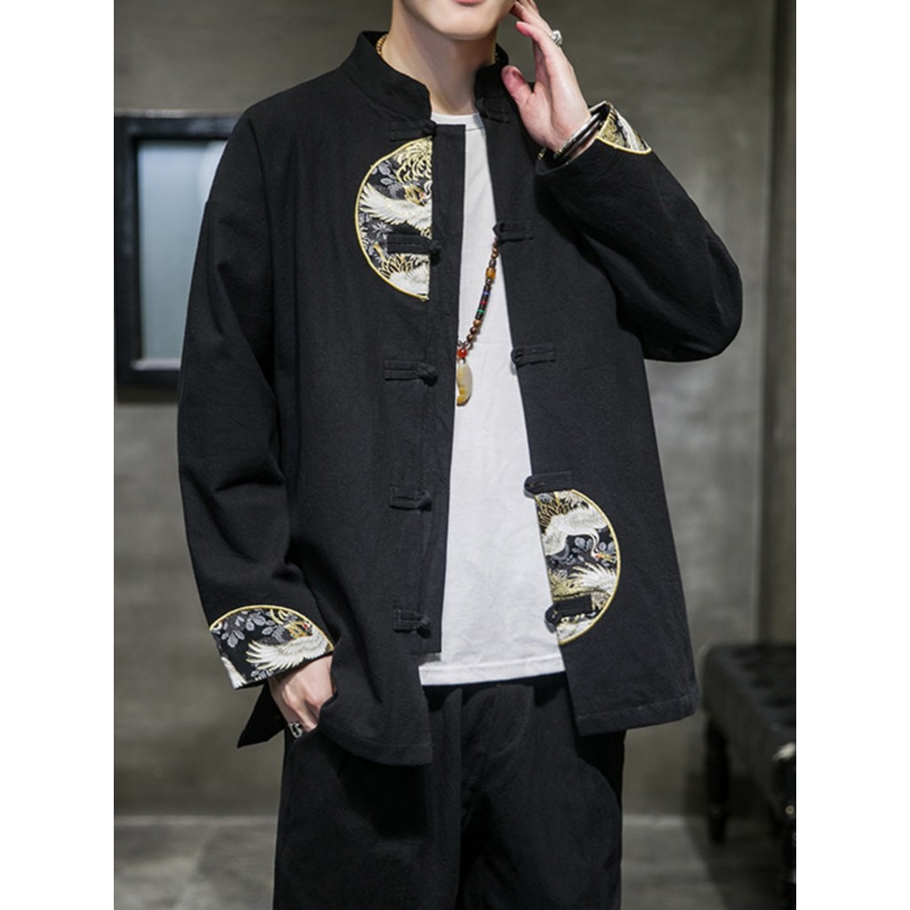 Novas roupas masculinas chinesas roupas de montanha chinesa jaqueta masculina estilo chinês Tang terno masculino primave