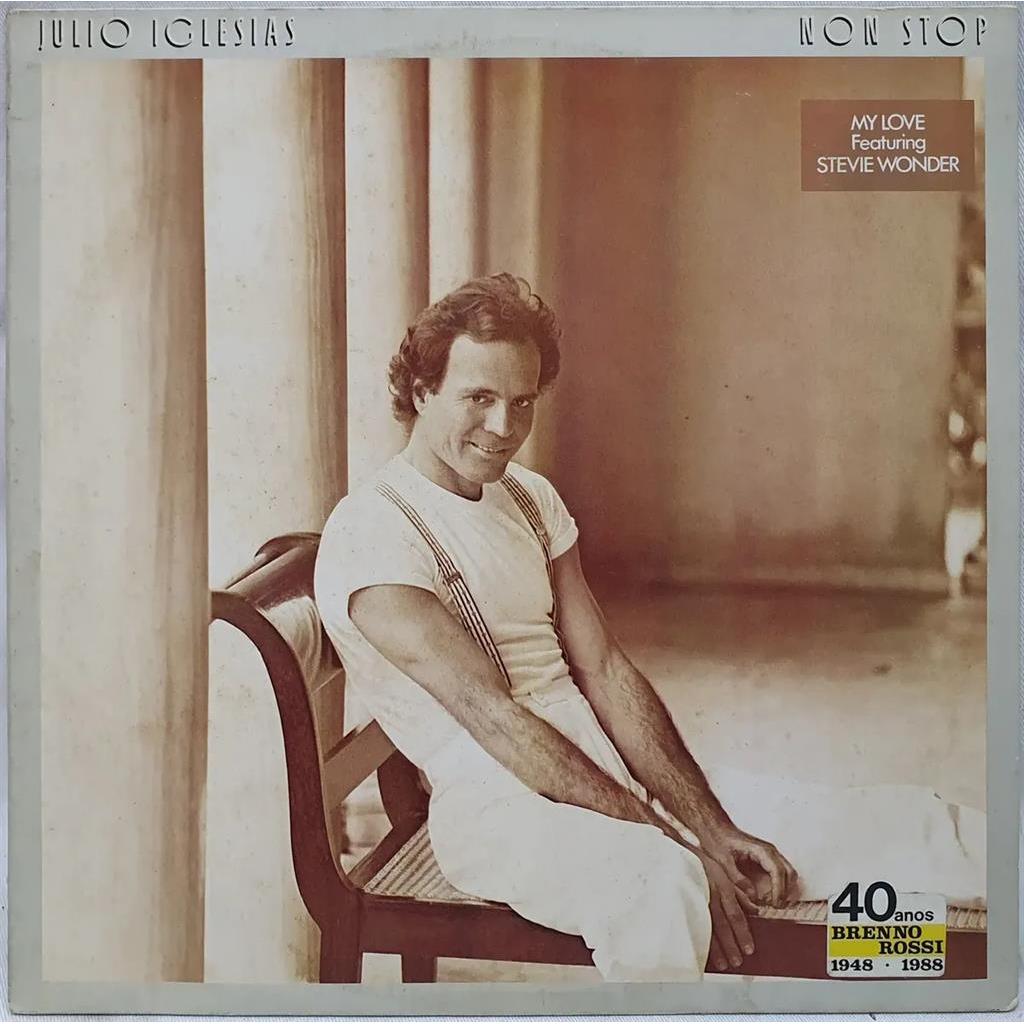 LP DISCO VINIL JULIO IGLESIAS NON STOP MY LOVE FEATURING STEVIE WONDER- USADO autor JULIO IGLESIAS