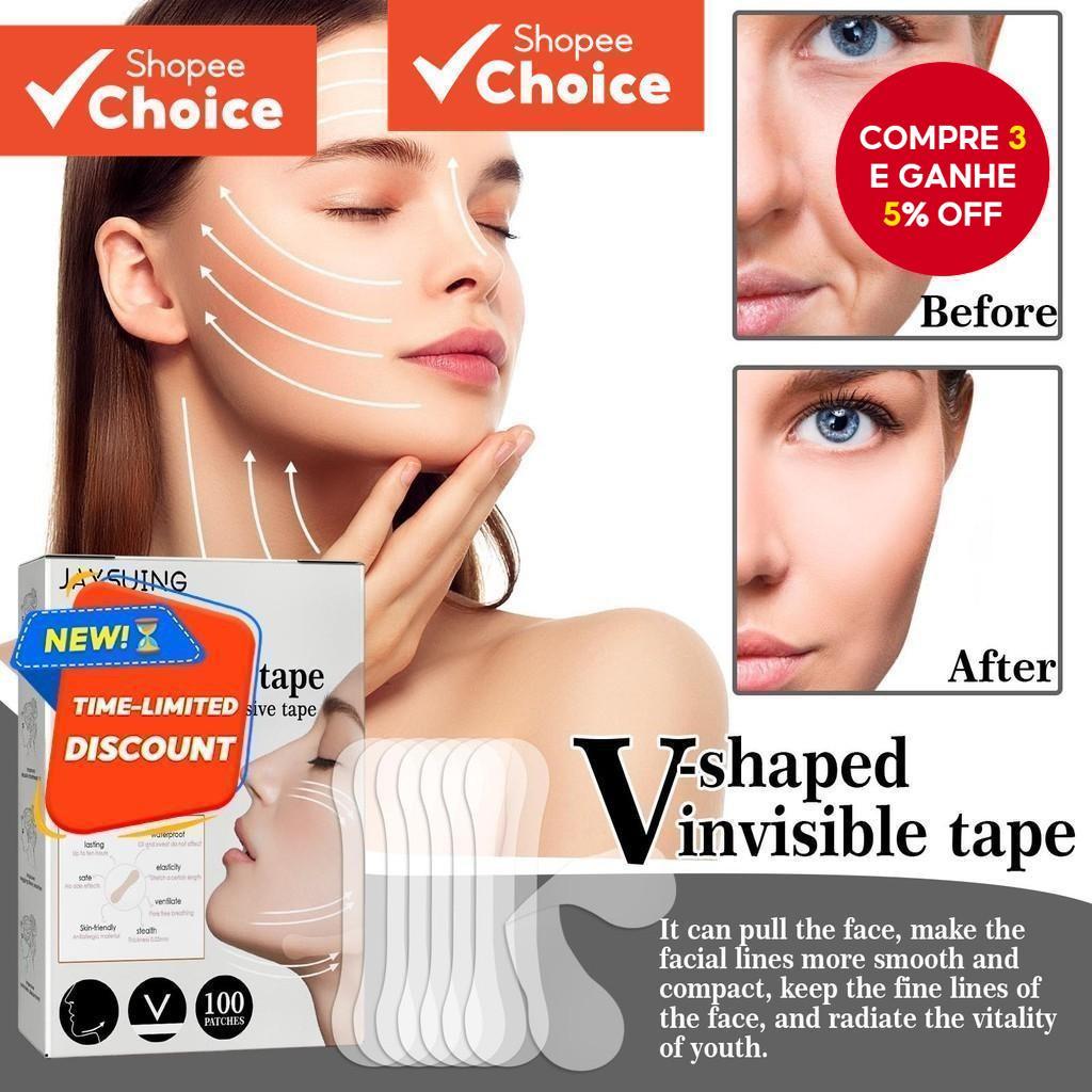 Fita V-Lift Invisível De 100 Unidades , Endurecimento Facial E Suavização De Rugas , Redutor De Queixo Duplo , Contorno