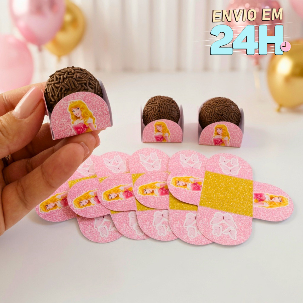 Forminha de Doces Aurora a Bela Adormecida Personalizada no Tema /Lembrancinha de Festa /Aniversário