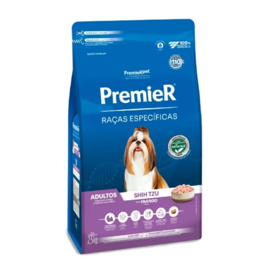 Ração Premier Raças Específicas para Cães Adultos Shih Tzu 2,5KG