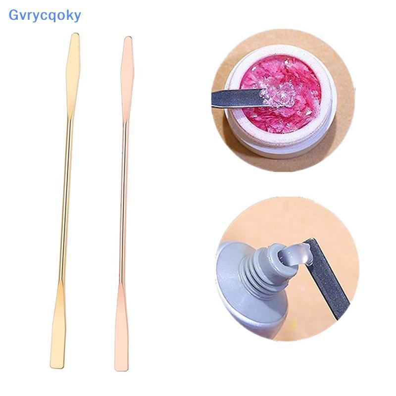 Gvrycqoky Nail Art Sombra Creme Haste De Agitação Gel De Metal Inoxidável Ferramenta Espátula Pin Acessórios Para Unhas