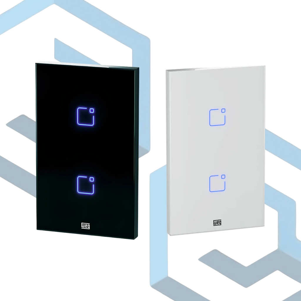 INTERRUPTOR TOUCH WI-FI WEG HOME – 2 TECLAS | Placa 4x2