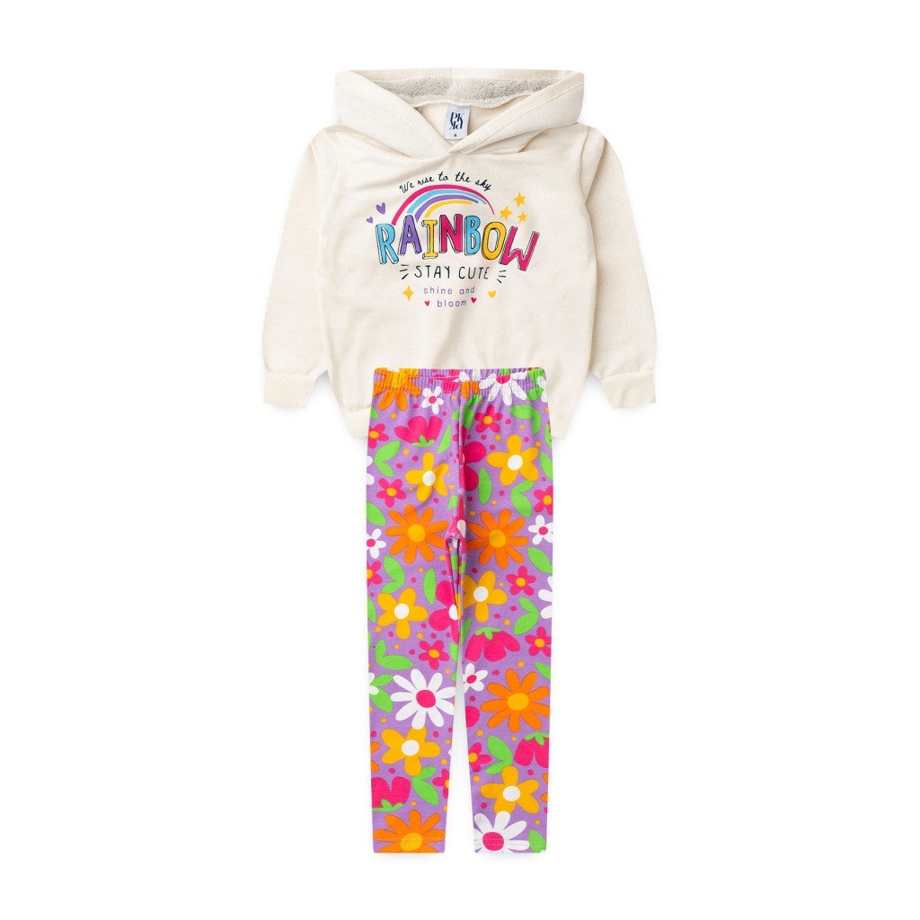 Conjunto Feminino Infantil Brilhar E Florescer