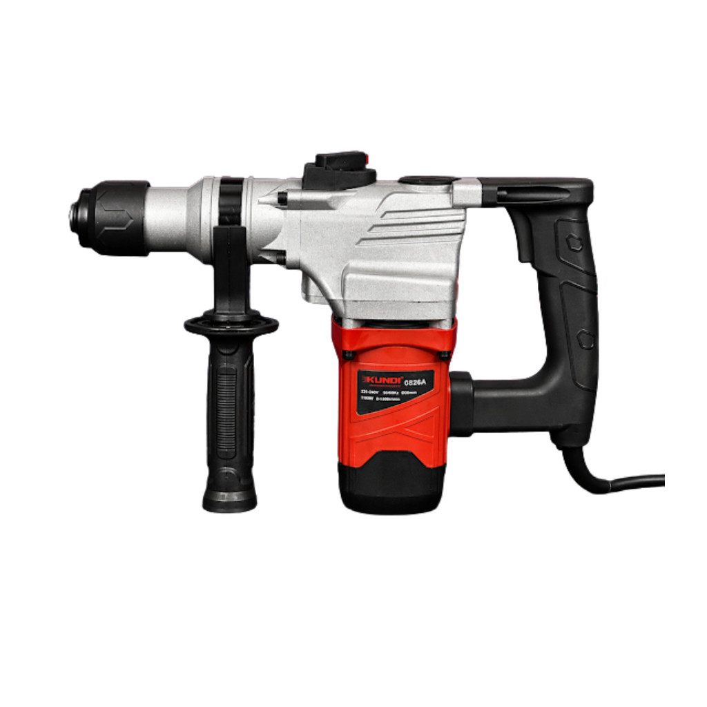 Martelete Rompedor 6j Kundi 1100W 220V + Ponteiro, Talhadeira e 3 Brocas