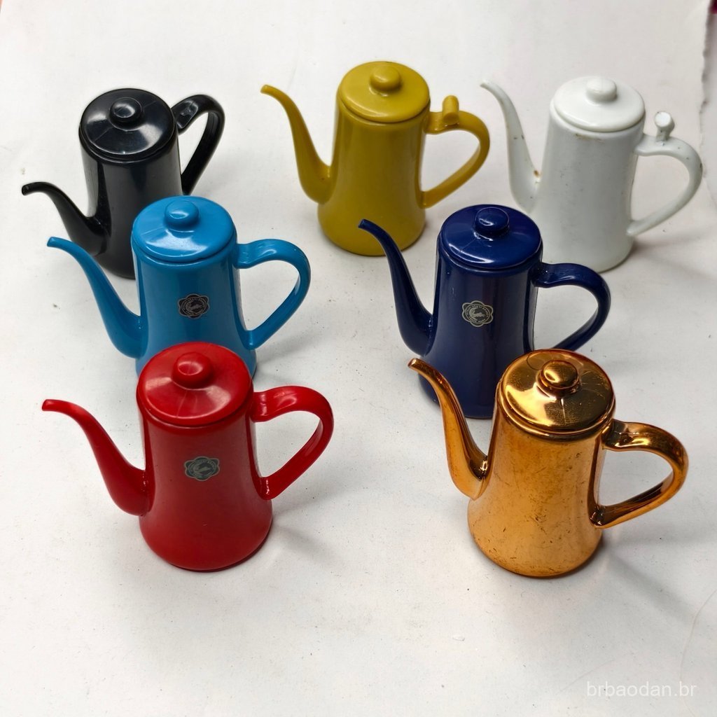 Itens novos e vintage SO-TA, mini cafeteira manual em escala 1/4, pote esmaltado, acessório para figura de soldado, altu