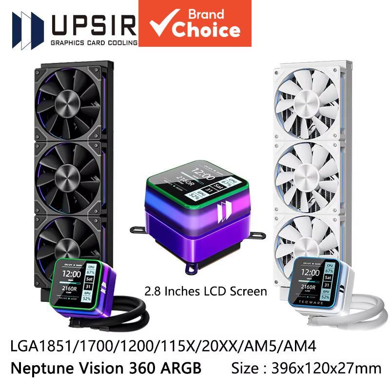 USIREN Neptune Vision 360 ARGB Refrigeração a Água Tudo-em-Um, Radiador com Visor Digital LCD de 2,8 Polegadas /