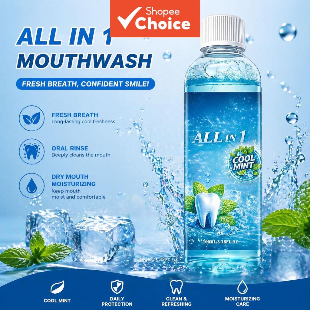 Enxaguante Bucal Ultimate Fresh Breath para Alívio da Boca Seca - Sabor Hortelã Refrescante, Solução Completa para