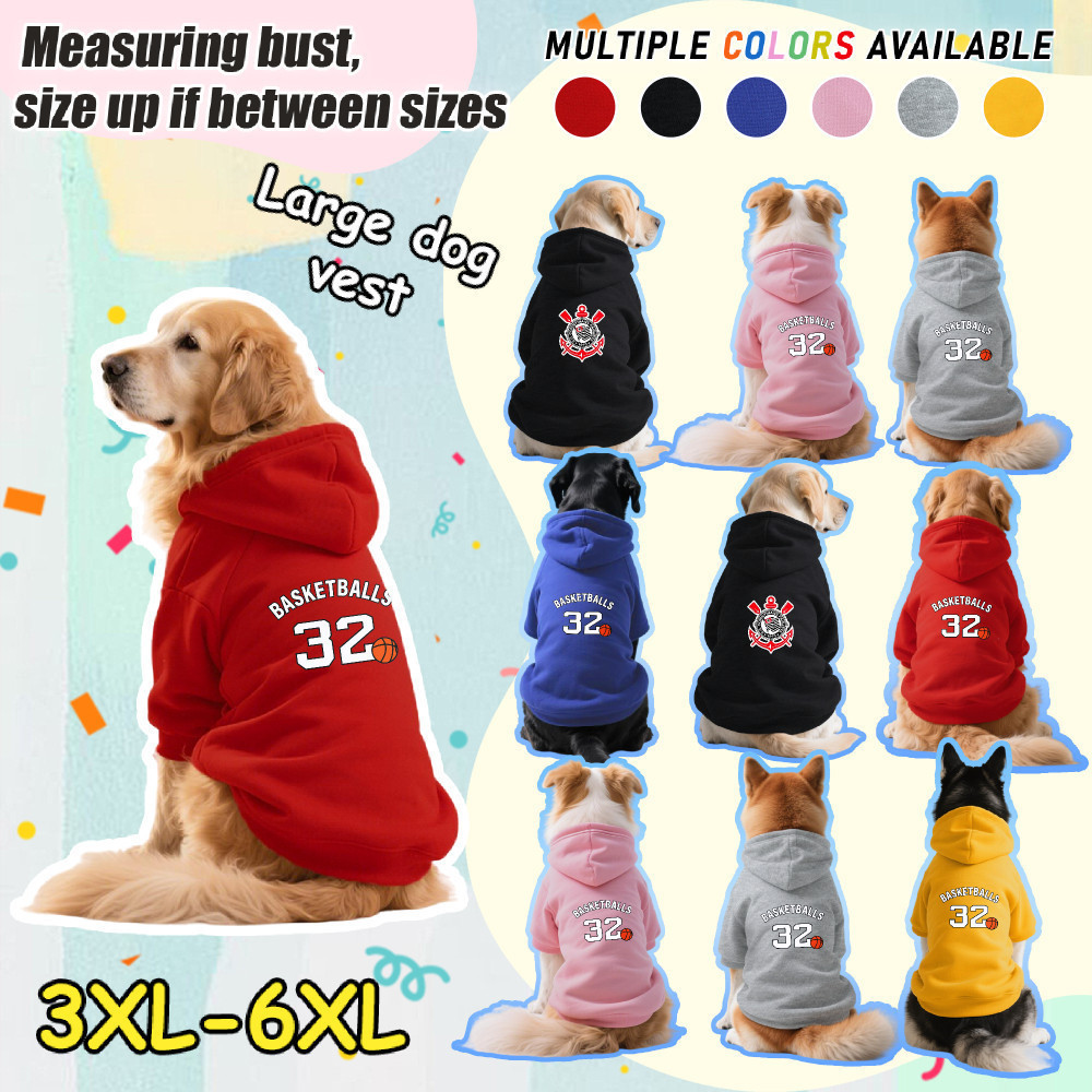 Moletom Com Capuz Para Cachorro Grande 3XL-9XL , Corinthians , Impressão digital , Estilo pullover , Disponível Em 6 Cor