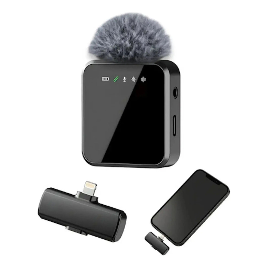 Microfone Lapela Sem Fio Mcf-18 Para Iphone Lightning