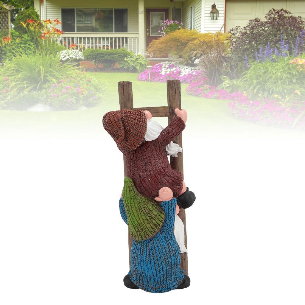 magicstore Yechiry Bonito Escalada Gnomo Estátua De Jardim Desaparecendo Gnomos Encantadores Características Realistas-E