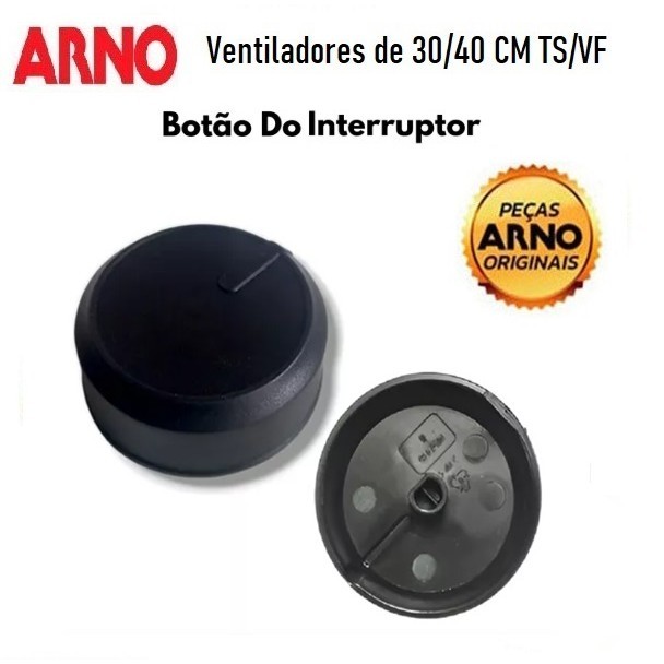 BOTÃO do Interruptor do ventilador ARNO SILENCE FORCE / ULTRA SILENCE FORCE - PRETO
