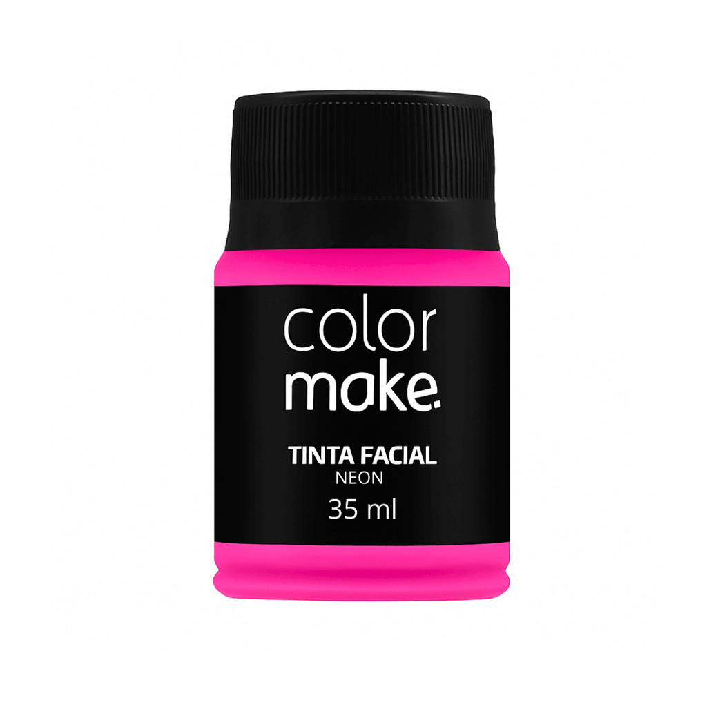 Tinta Facial Neon Pink Fluorescente ColorMake Rosto Corpo Festa - 35ml