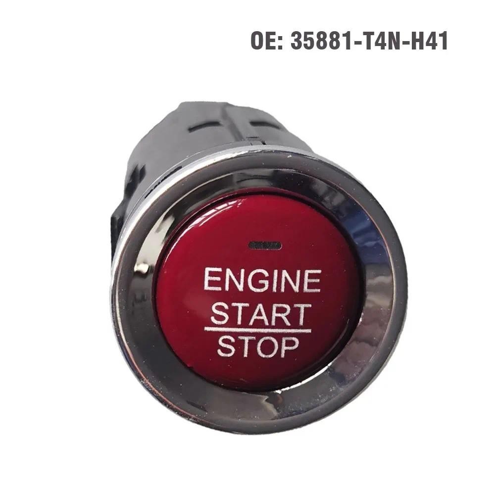 35881-T4N-H41 Botão De Parada De Partida Interruptor De Ignição Do Motor Vermelho Para Honda X-RV HRV FIT City odyssey C
