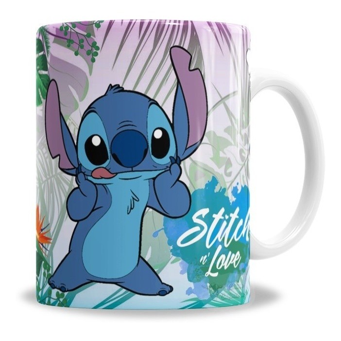 Caneca Porcelana Personalizada Stitch Moods - In Love - na  Porcelana 325ml | Presente Criativo Café Chá Persona...