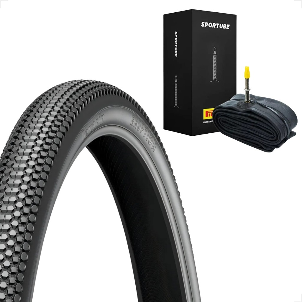 PNEU PARA BICICLETA ARO 29" 29X2.10 LEVORIN ERUPTION + CAMARA BICO FINO PIRELLI