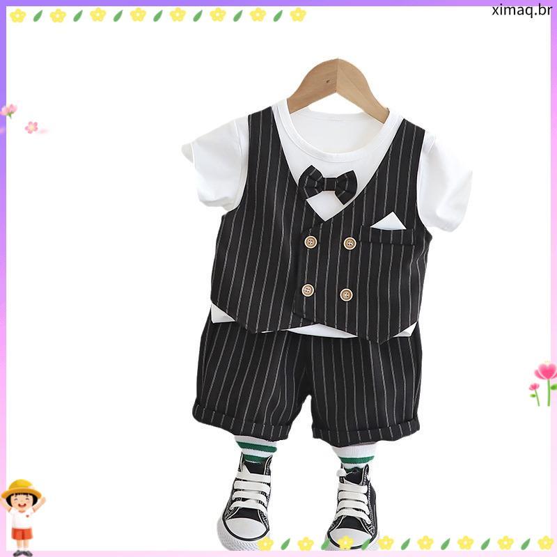 Roupas de verão para meninos, terno de duas peças, roupas infantis da moda, ternos de verão, roupas infantis bonitas, ve