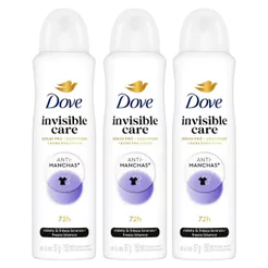 Kit 3 Desodorante Dove Invisible Care Anti Manchas Antitranspirante 72h Aerosol 150ml