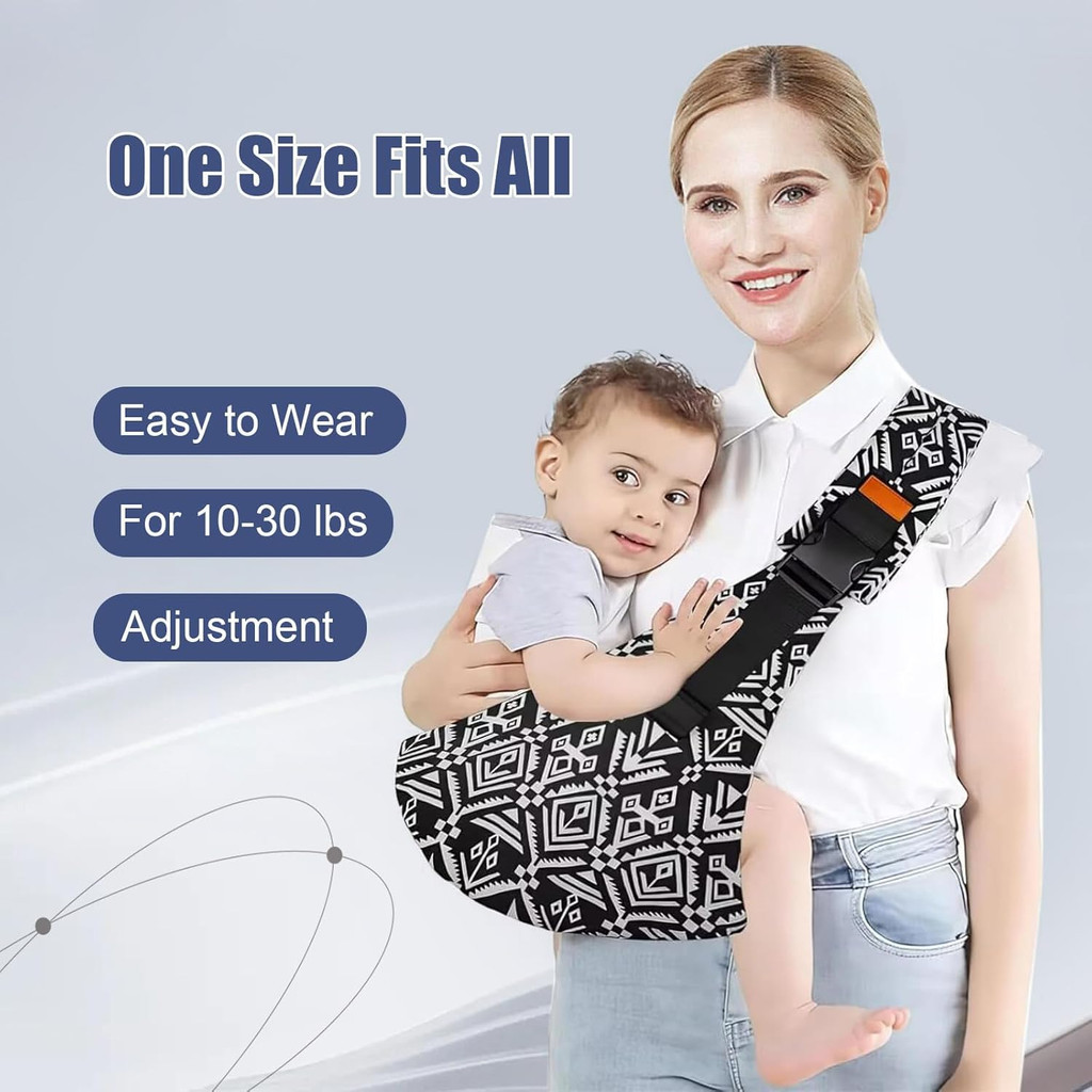 Envoltório Ergonômico Para Porta-Bebês-Design Ajustável De Assento De Quadril , Estilingue Crossbody Respirável Recém-Na