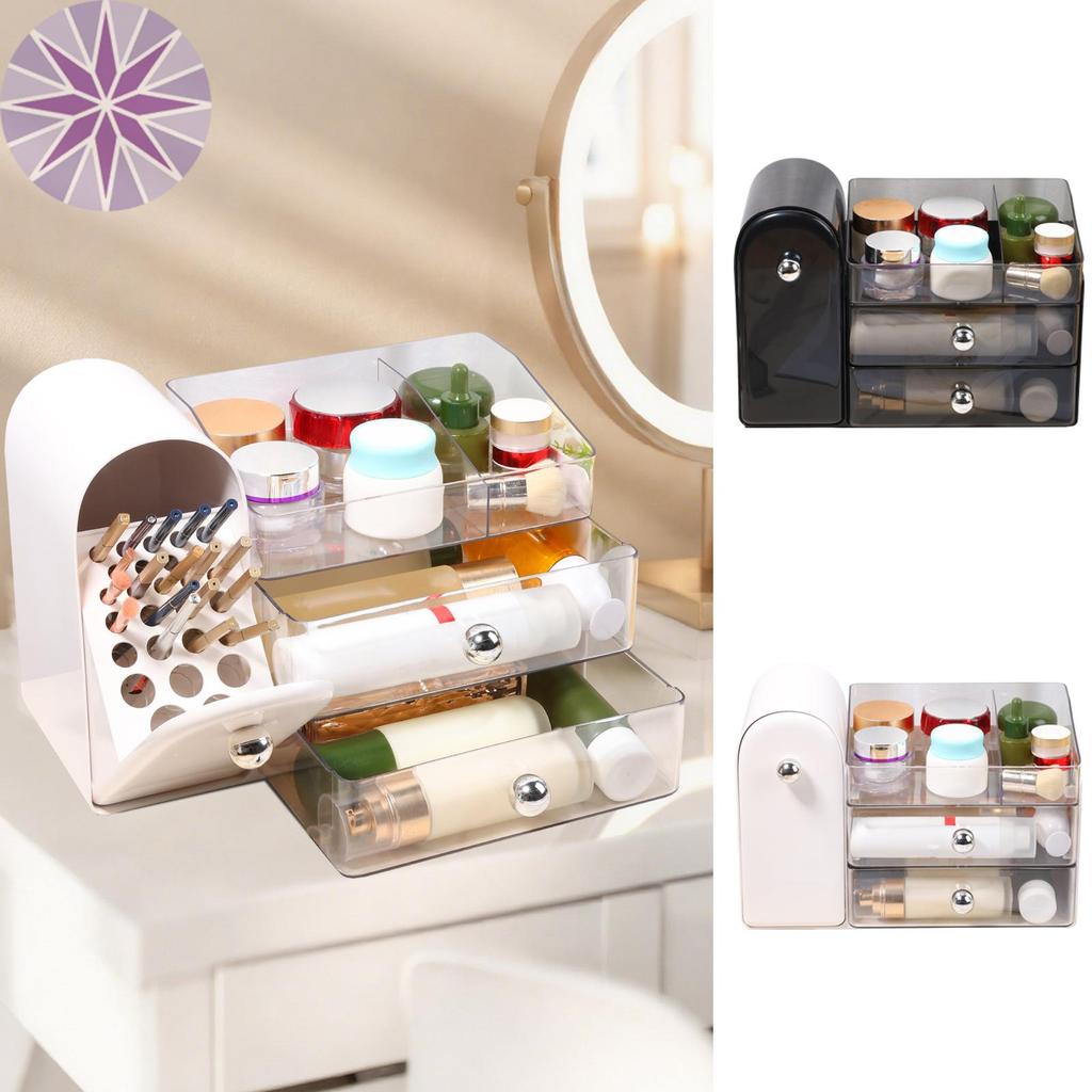 Organizador De Maquiagem Com Suporte Para Pincel , Batom , Perfume , Esmalte , Presente De Beleza Mulheres , SHOPCYC2114