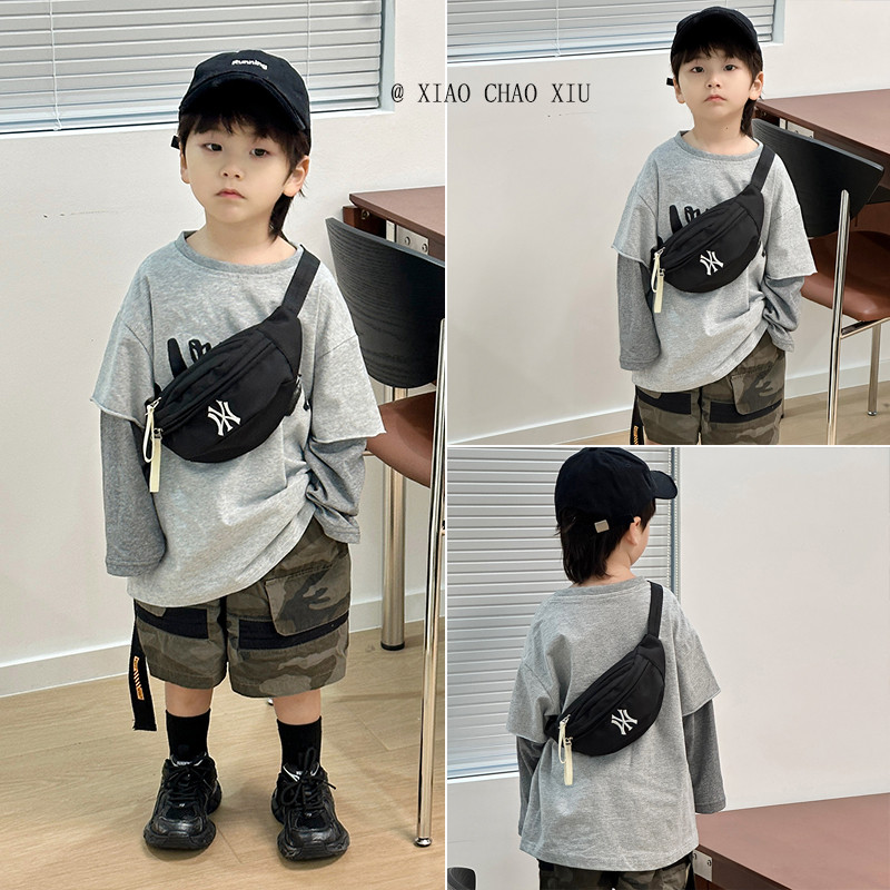 Crianças carta saco de peito meninos moda lona mudança saco do mensageiro na moda legal moda menina bebê passeio mochila