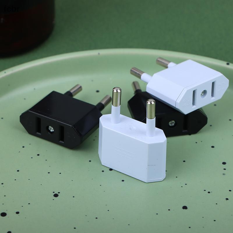 fcbr 2 Unidades Adaptador De Tomada Eua Para Ue Conversor De Viagem Universal Americano Euro
