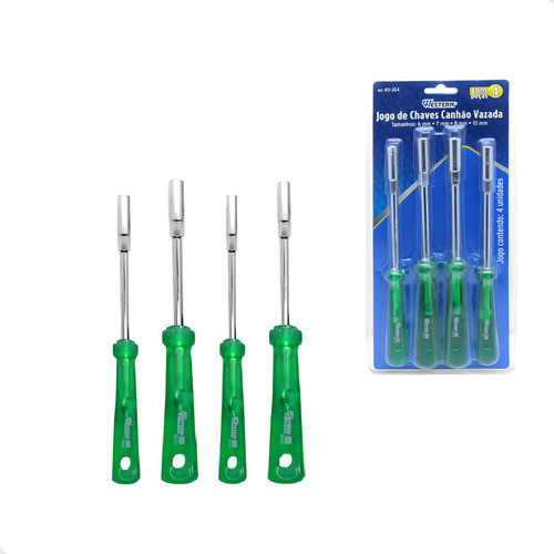 Chave Canhão 6mm 7mm 8mm 10mm Vazada 4 Peças