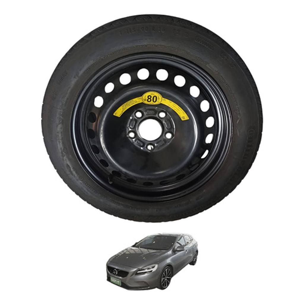 Roda Pneu Estepe Aro 16 115 90 Volvo V40 2016 2017