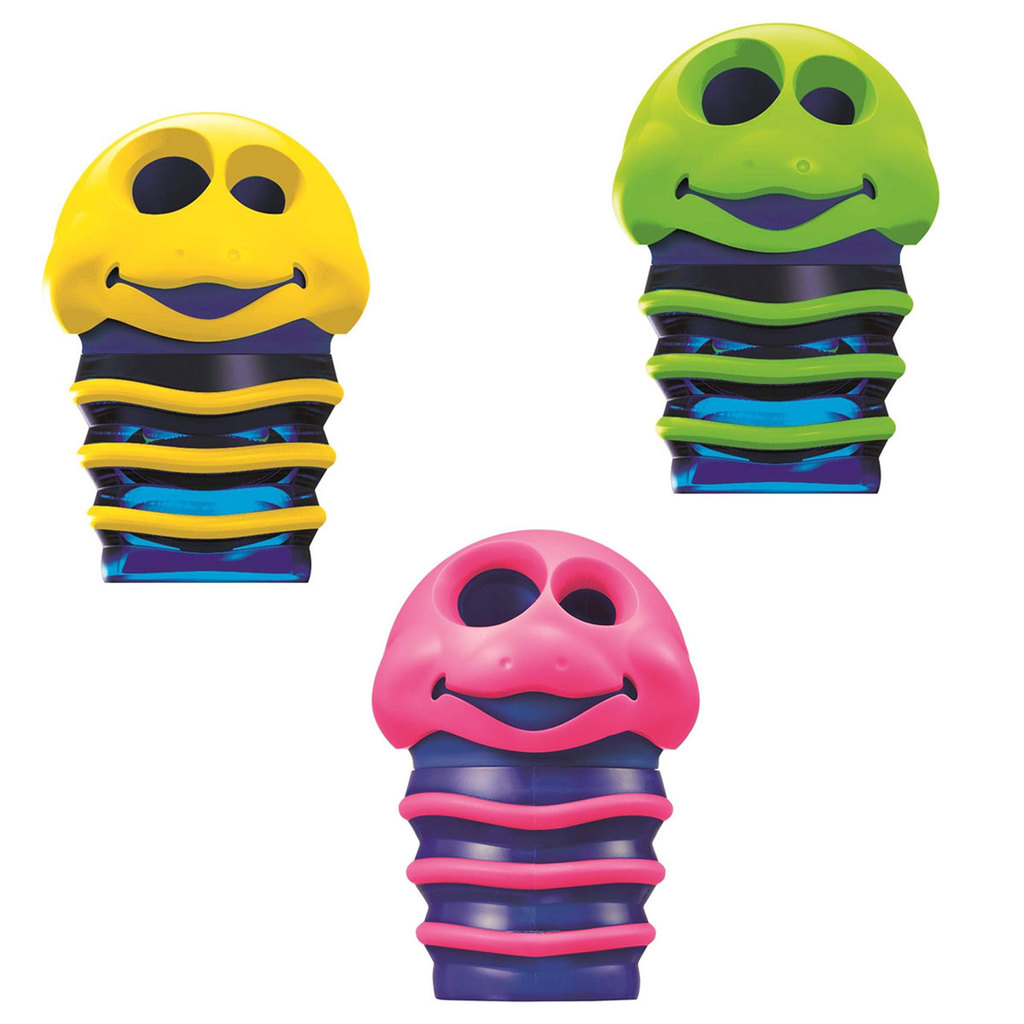 Apontador com coletor Croc Croc Lagarta 2 furos 001700 Maped