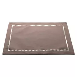 Jogo Lugar Americano de Poliéster e Linho Marrom 45cm x 30cm - Lyor