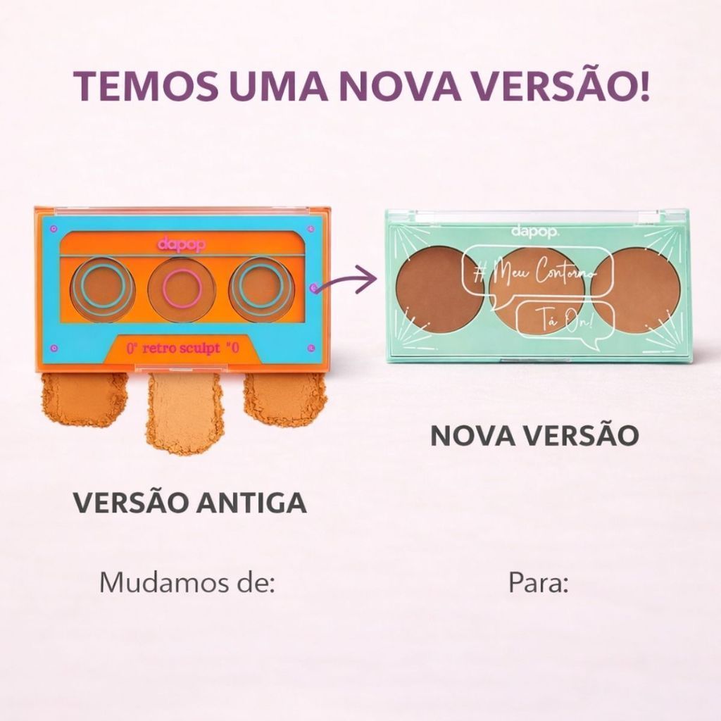 Paleta de Trio de Contorno Compacto Tropical Skin Maquiagem Dapop