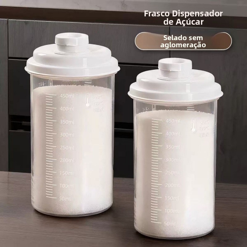 Pequenos frascos para uso doméstico, potes selados, potes para temperos, potes de açúcar para cozinha, potes à prova de