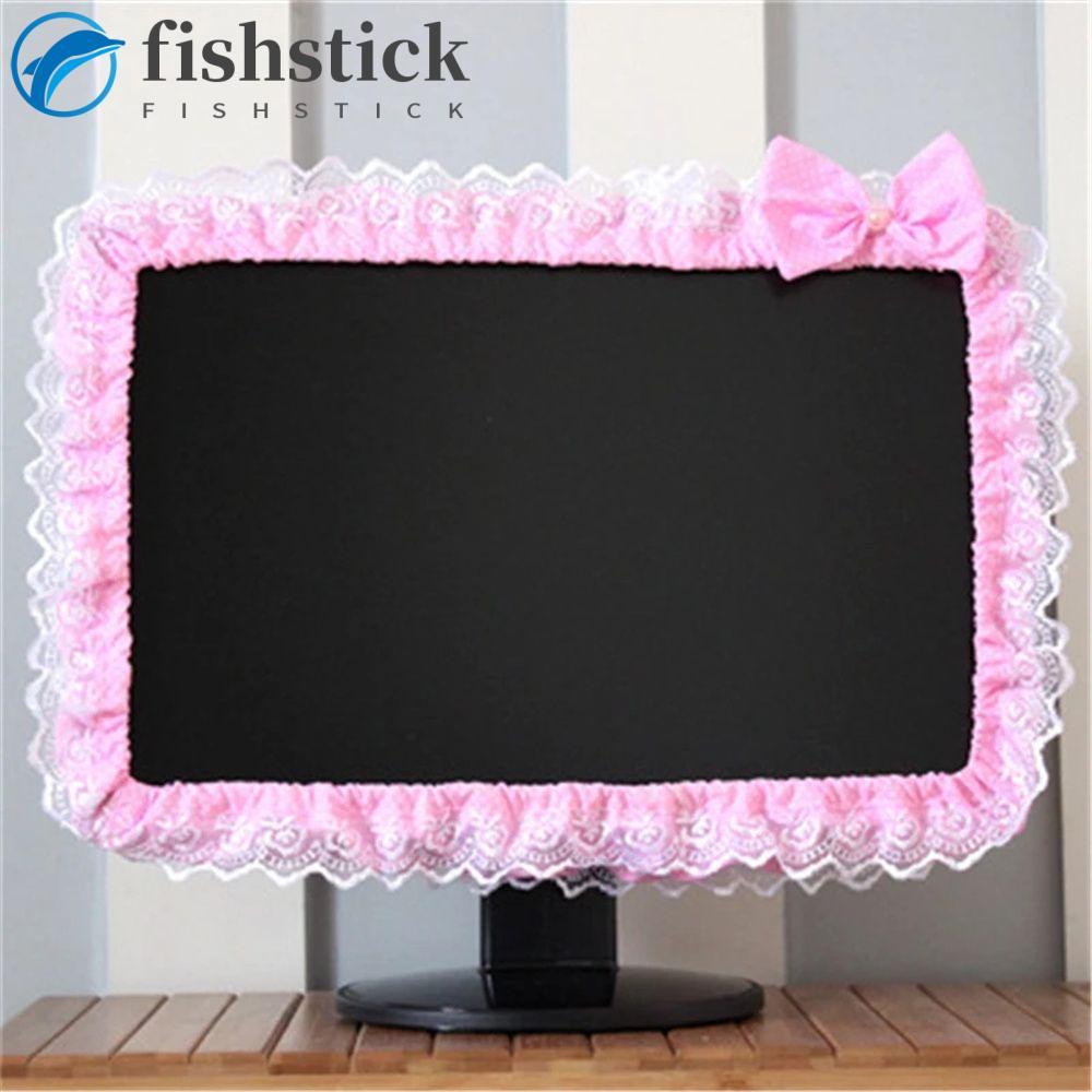 FISHSTICKA Capa Para Moldura De Computador , Tecido De Renda Ao Redor Do Elástico , Laço , Tela Monitor , Contra Poeira