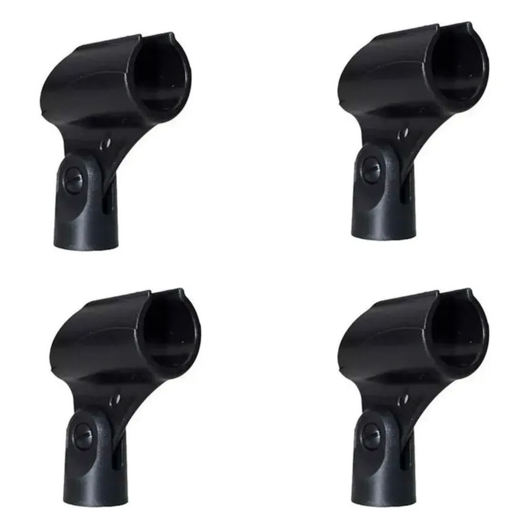 kit 4 Cachimbo Microfone Universal Metal Rosca Pedestal