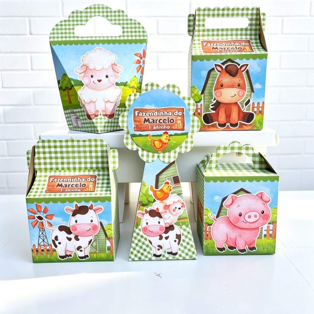Personalizados FAZENDINHA VERDE  (PEGUE E MONTE) | Kit Festa Personalizadas Lembrancinhas e Mimos
