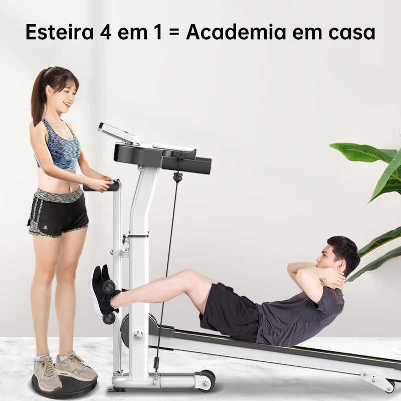 Detalhes do Keepfitclub Esteira de Caminhada Mecânica Self Machine com Display suporta 120kg