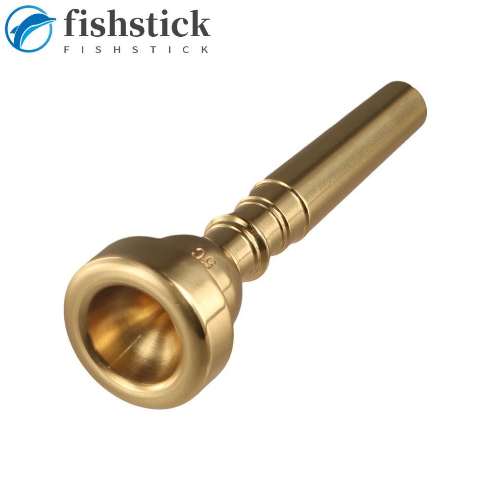 Bocal De Trompete FISHSTICKA , Boca De Corneta De Metal 3C/5C/7C , Latão Profissional Prata Ouro