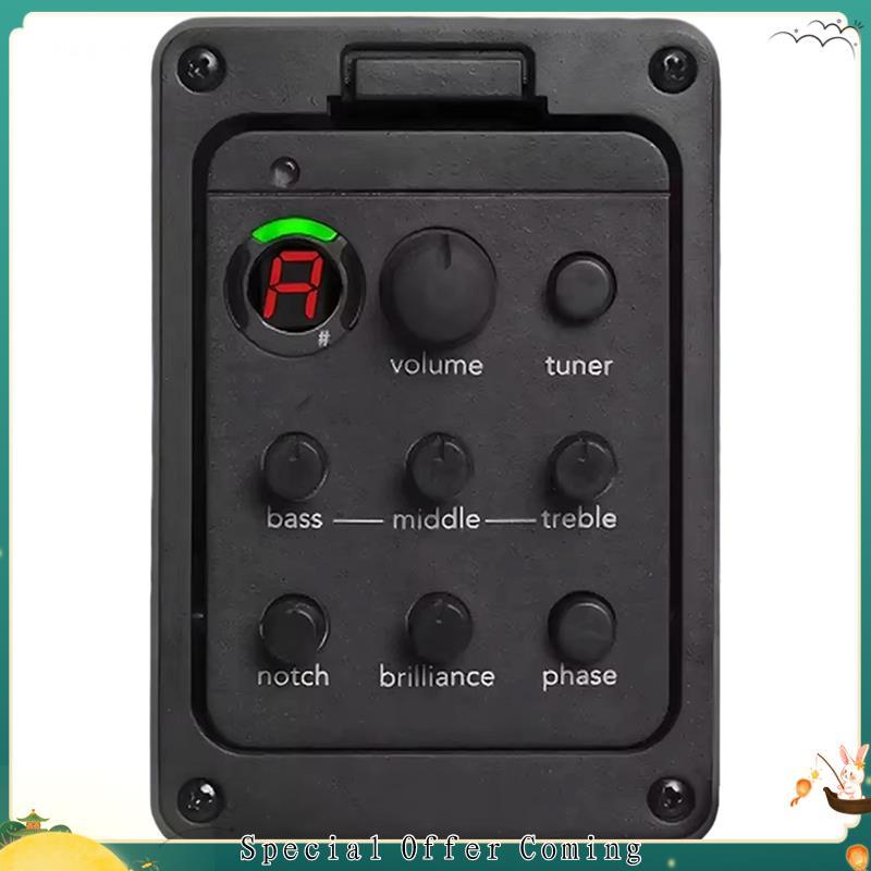 hhuuele1 Captadores De Guitarra 201 Para Fishman Compatível Com Captador Acústica De 4 Bandas Pré-Amplificador EQ Tuner