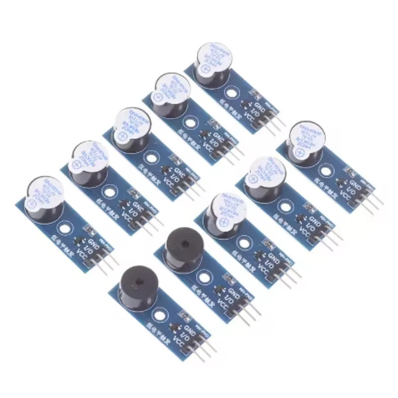 5/10 Pces Módulos De Baixo Nível De Campainha Ativa/Passiva 3.3V-5V Módulo De Sinal Sonoro De Alarme Sensor De Bipe De 3