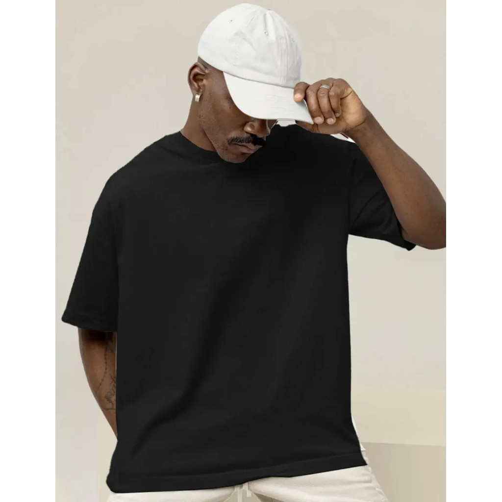 Camiseta Oversized Masculina Algodão Streetwear Lisa Premium