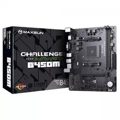 Placa Mãe MAXSUN B450M MS-Challenger, Chipset B450, AMD AM4, mATX, DDR4, Preta